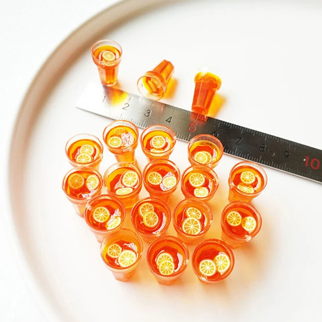 5Pcs Mini 1:12 Dollhouse Miniature Food Lemon Tea Cups Doll House Drinks Model Toy 6