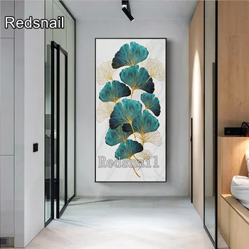 

Green gold plant leaves 5D DIY diamond dye full,square, ginkgo leaf diamond embroidery circle, diamond Mosaic, home decor TT1881