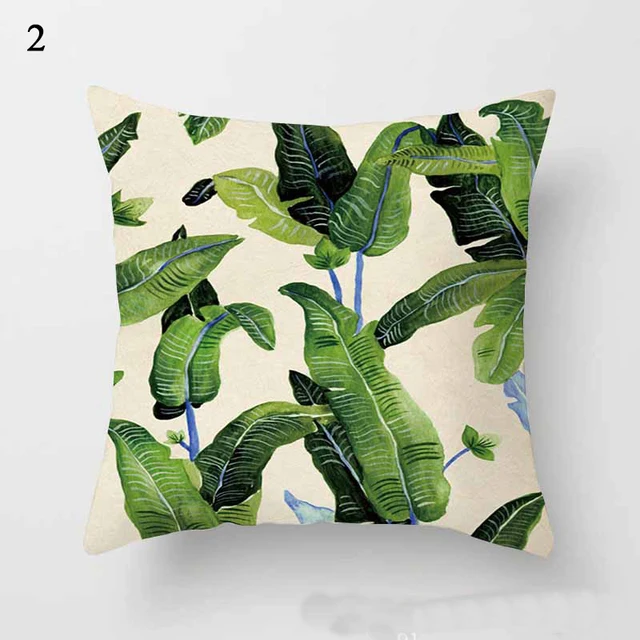 1PC Cactus Floral Print Cushion Cover Polyester Pillow Cases Throw Pillows Sofa Home Decor Pillowcase Decorative Pillow Covers 26