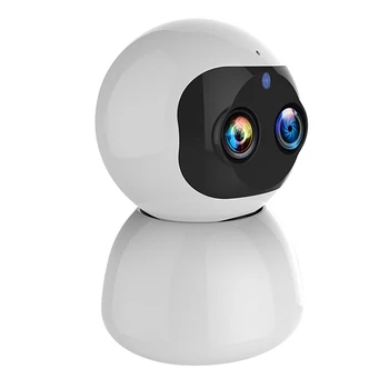 

1080P WiFi Security Camera Dual-Lens Indoor IP Camera with Night Vision Motion Sound Detection Two-Way Audio 355° Angle for Home