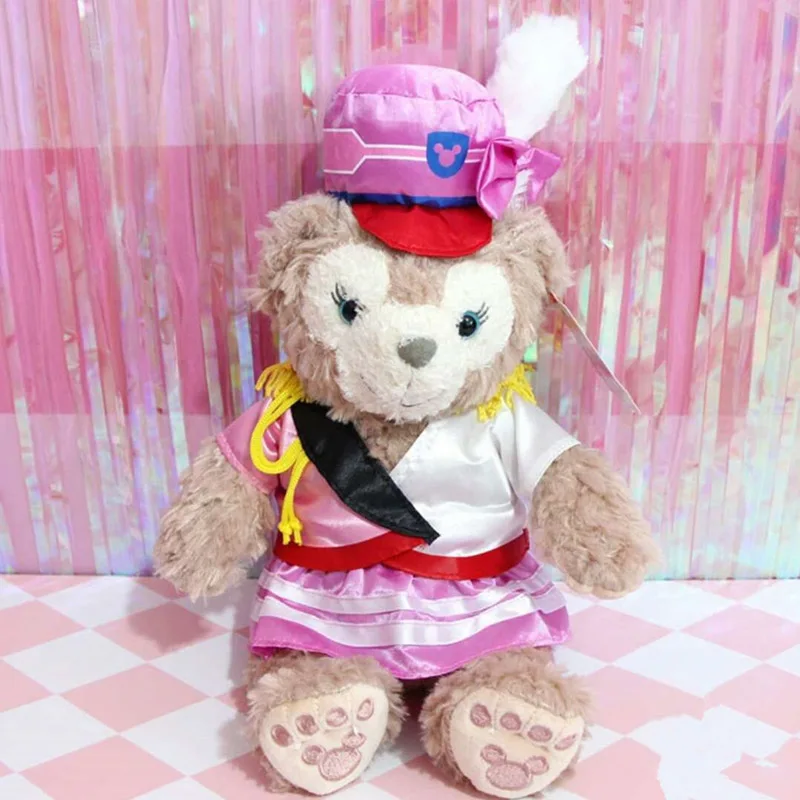 Дисней японский 35 см милый медведь Даффи и друзья Стелла Ширли Tony Cat 35th юбилей плюшевые куклы девочка игрушки подарки на день рождения - Цвет: F