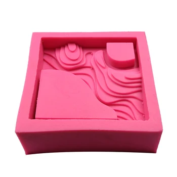 

Plant Succulent Craft Home Practical Terraced Field Silicone DIY Garden Soft Decoration Square Shape Concrete