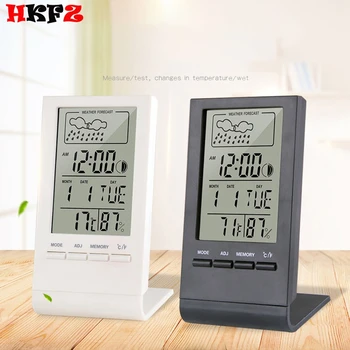 

Digital Thermometer Hygrometer Gauge Indicator Indoor/Outdoor Weather Station Automatic Temperature Humidity Monitor Clock