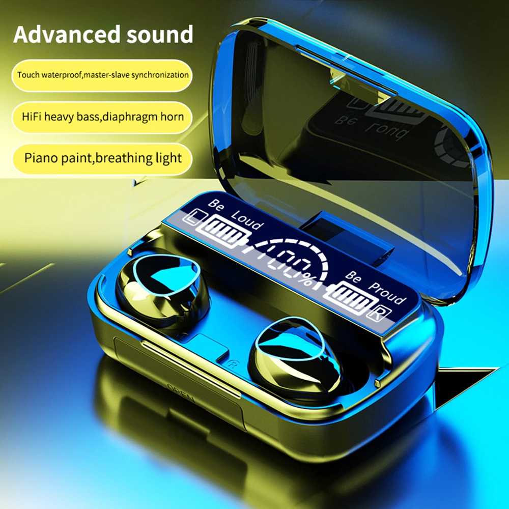 TWS Wireless Bluetooth 5 0 Headphone HIFI Stereo Earbud Touch 3 Generation Waterproof headset 2000mAh Charging Case