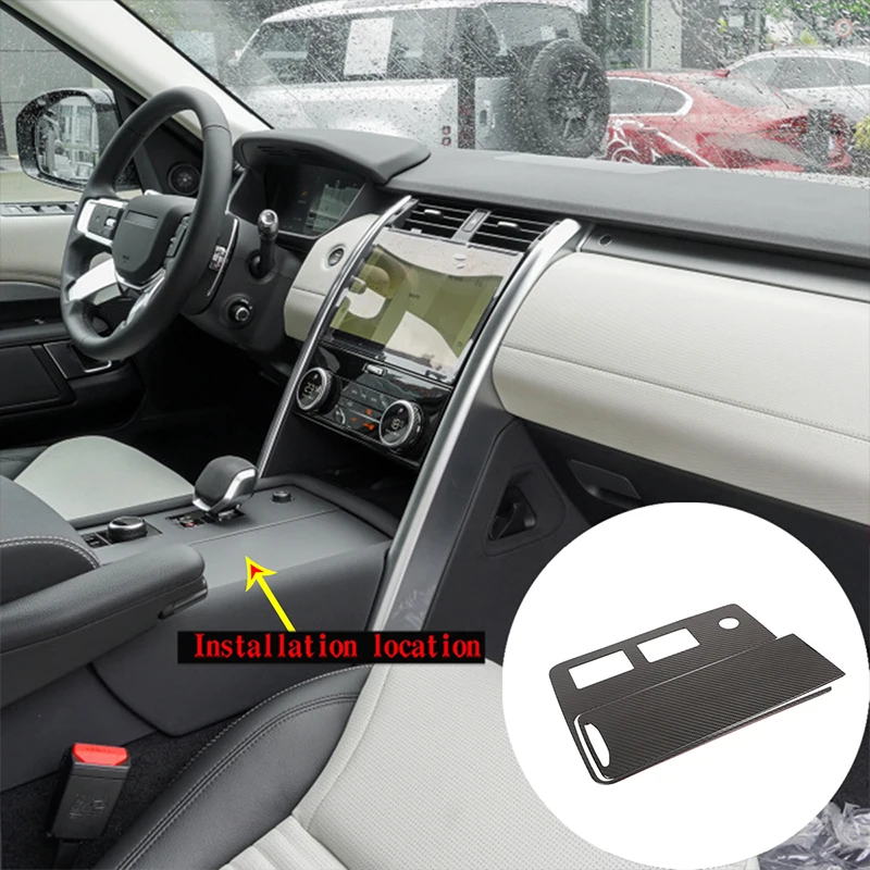 

For Land Rover Discovery 5 LR5 2021-22 Real Carbon Fiber Car Central Control Gear Panel Decorative Frame Covers Car Accessories