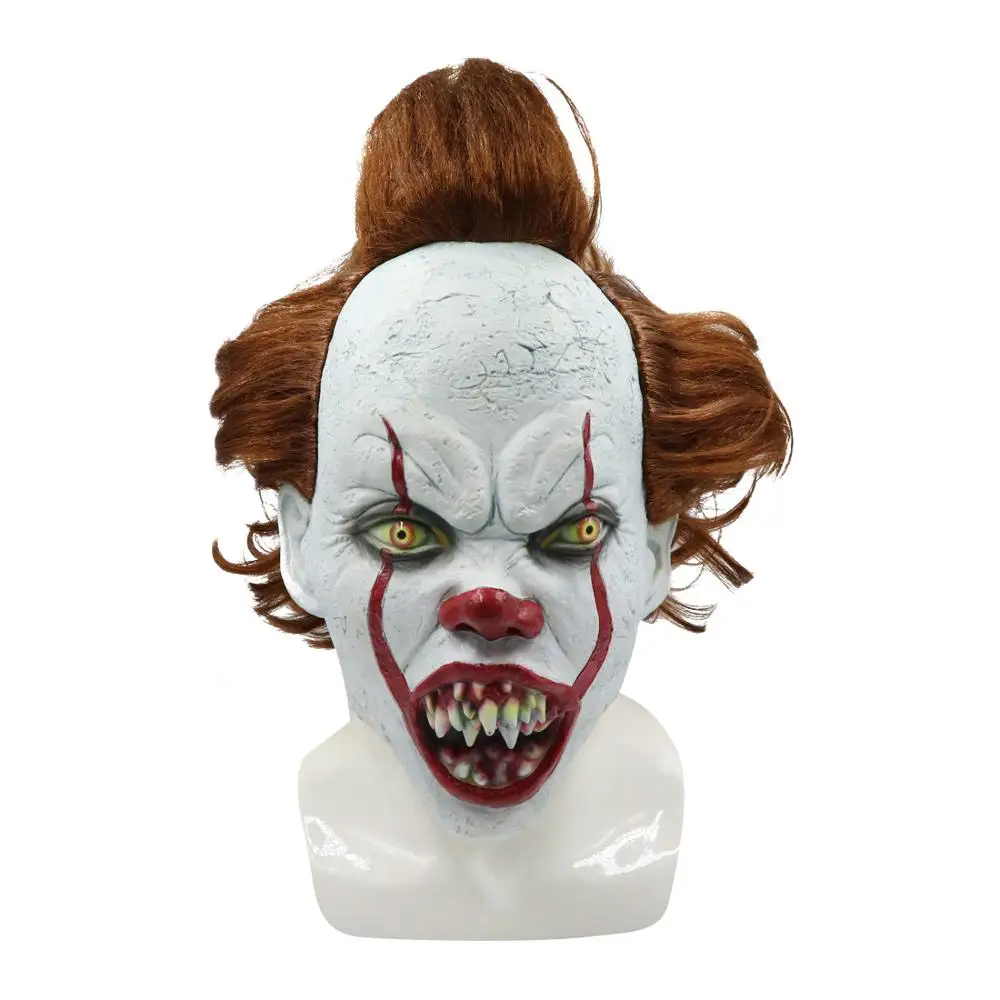 Halloween Stephen King's It Mask Pennywise Horror Clown Joker Mask Clown Mask Halloween Cosplay Costume Props - Цвет: 4