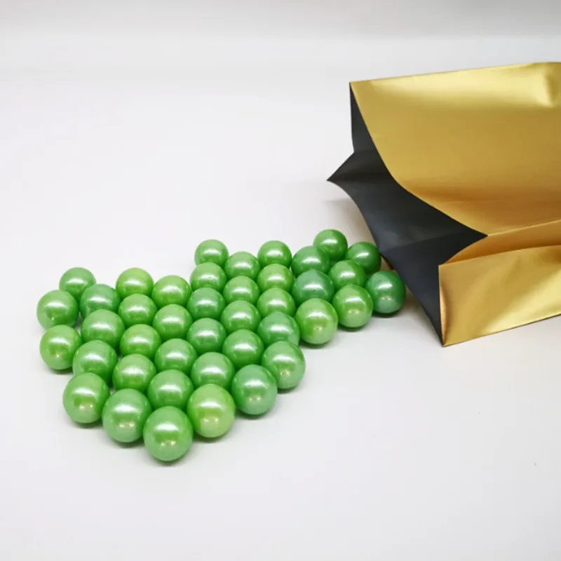 50 г жемчуг съедобные жемчужные сахарные бусины конфеты 14 мм сахарный шар помадка выпечка торта DIY Красочные шарики украшения торта - Цвет: Green
