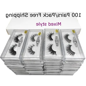 

Mink Eyelashes Wholesale 20/30/50/100 pairs Natural False Eyelashes 3D Mink Lashes Fake Eyelash Extensions Makeup Eye Lashes