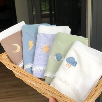 

3pcs Cotton Briefs Girls Students Elastic Panties Cartoon Cute Lingerie Underpant трусы Cozy 100% Cotton Underwear трусы женские