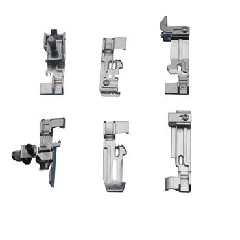 

6pcs Presser Foot Set Overlock Sewing Machine Durable Home Accessories Silver Tool Metal Practical Side Seaming Universal