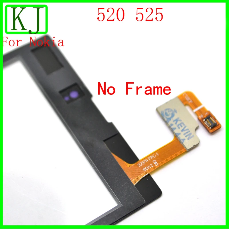 Для Nokia Lumia 520 n520 525 4,0 ''сенсорный экран дигитайзер Переднее стекло сенсор с ЖК-рамкой для 520 сенсорная панель