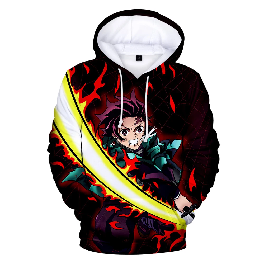Kawaii Demon Slayer Kimetsu no Yaiba аниме-Толстовка Мужская/Женская модная Повседневная Толстовка Harajuku стиль уличная пальто-пуловеры