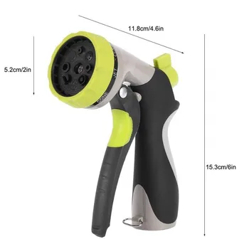 

Nozzle High Pressure Garden Hose Water Hose Spray Nozzle Multi Patterns for Watering Lawns Car Washing Pets Showering DC