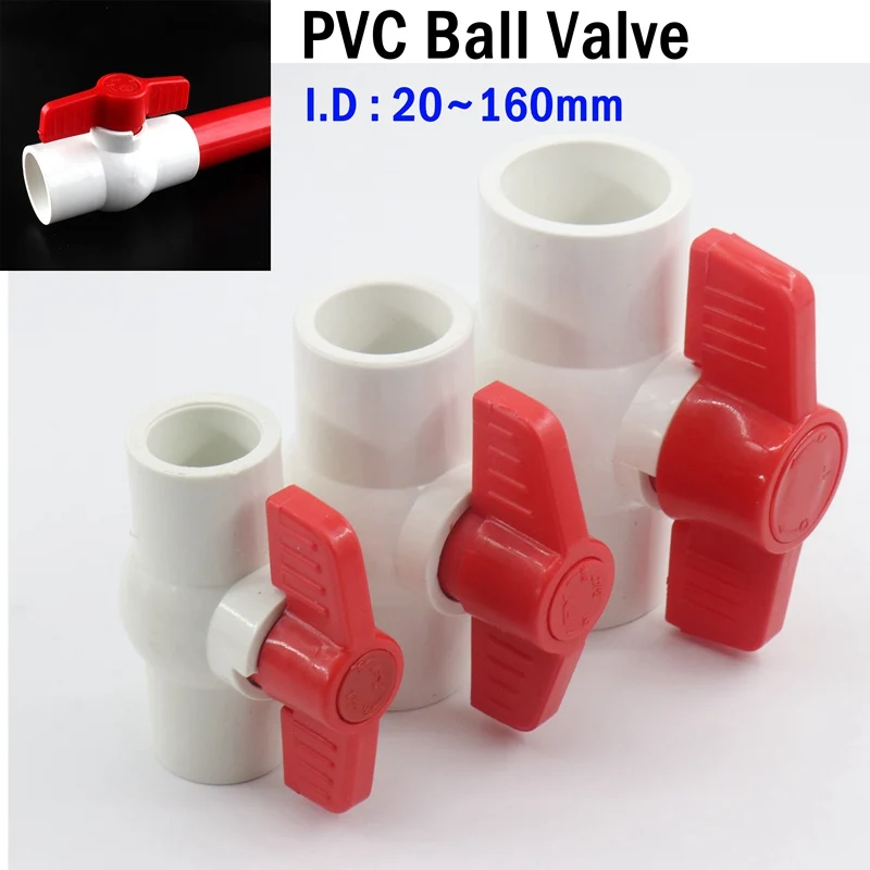 I.d 20110mm Pvc Pipe Socket Ball Valve Garden Irrigation Pipe Coupler