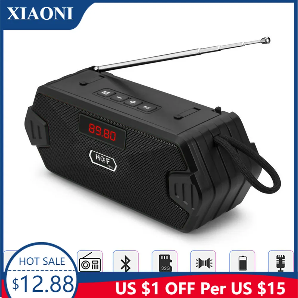 USB Speakers Subwoofer Fm-Radio Outdoor Portable Bluetooth Phone MP3 AUX with TF 