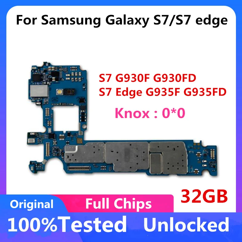 Материнская плата для Samsung Galaxy S7 Edge G935F G935FD G930F G930FD 1 SIM-карта 2 SIM-карты 32 ГБ