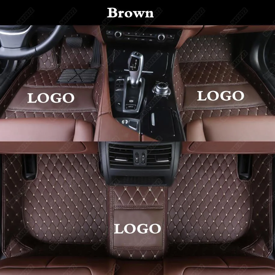 Автомобильный коврик для ног, коврики для Dodge caliber Journey Avenger Challenger RAM Charger 1500, автомобильные коврики, водонепроницаемые автомобильные коврики - Название цвета: Brown