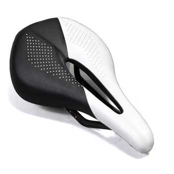 

Bike Saddle Shockproof Wear Resistant Hollowed Out Carbon Fiber Ventilation Dual Spring Ergonomic Replacement Soft Accessories