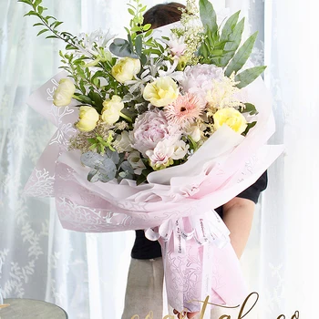 

60x60cm Handmade diy flower wrapping paper Korean style Rose Bouquet Bag Coral Flm Floral waterproof Wrap Paper material