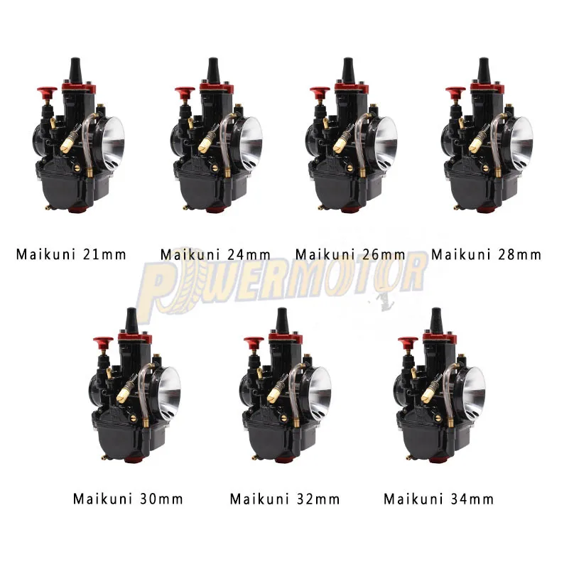 Motorcycle Flat Curtain Carburetor 21 24 26 28 30 32 34mm for KTM Mikuni PWK Yamaha Honda Pit Bike Enduro Motocross Accessories motorcycle carburetor