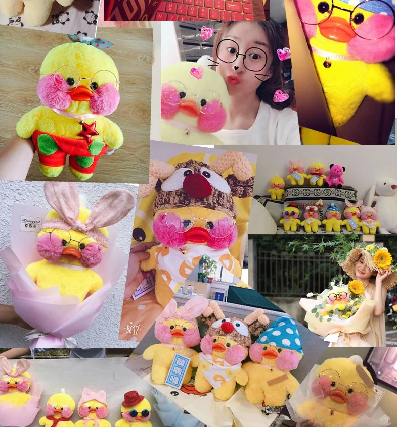 30 см Kawaii LaLafanfan кафе утка плюшевая игрушка мультяшная Милая Утка Мягкая кукла животные куклы детские игрушки подарок на день рождения для детей