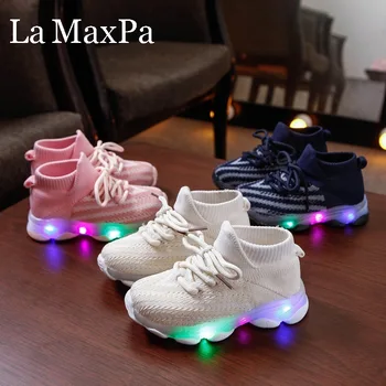 

2020 New Children Kids Shoes Boys Girls LED Shoes with Light Toddler Baby Sneakers Glowing Sneakers Footwear with Led Light