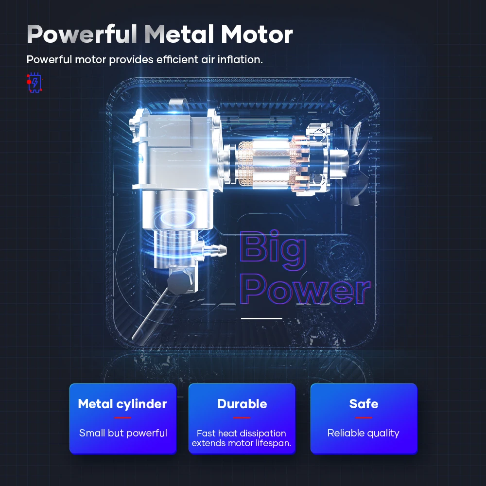 ROCK Portable Inflator Pump Car Air Compressor DC 12V Digital Tire Inflator 4 ROCK Portable Inflator Pump Car Air Compressor DC 12V Digital Tire Inflator 4