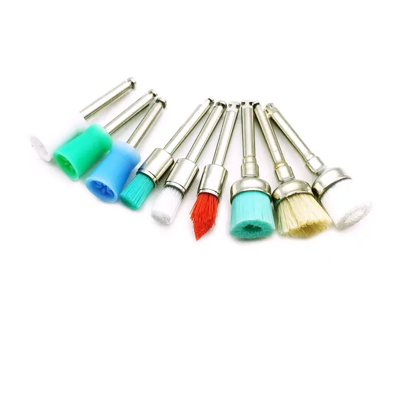 Kit de Escova de Polimento Kit de Ferramentas de Polidor Cerdas de Borracha de Nylon para Clareamento dos Dentes com 100 Dentário Peças 6 de nylon para clareamento dos dentes com 100 peças