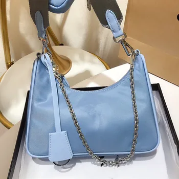 

Luxury brand hobo Female bag 2020 women fashion designer handbags high quality crossbody bags brand chains canvas totes NEW