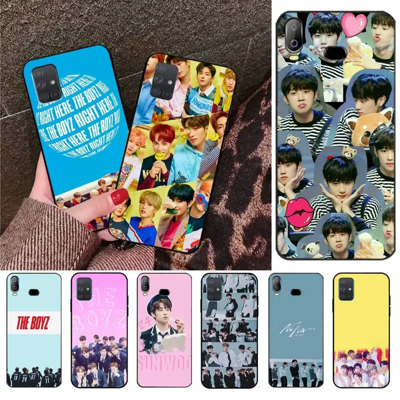 Чехол CUTEWANAN KPOP THE BOYZ черный мягкий чехол для телефона Samsung A10 A20 A30 A40 A50 A70 A71 A51 A6 A8 2018 |