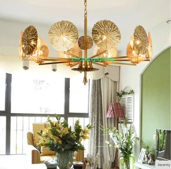 

all Copper American postmodern light luxury chandelier living room dining room chandelier Nordic creative personality lamps