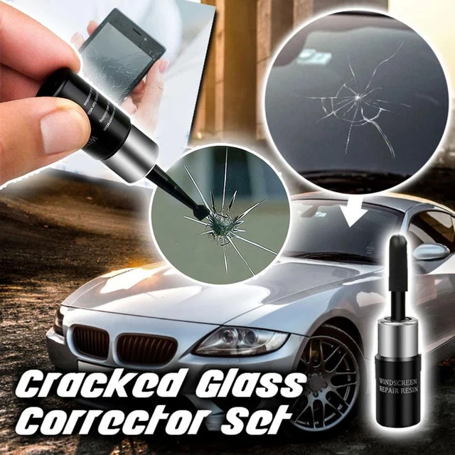Kit de réparation de vitre de pare-brise de voiture, résine liquide, outil  de fixation de vitre de voiture, verre cassé, verre transparent - AliExpress
