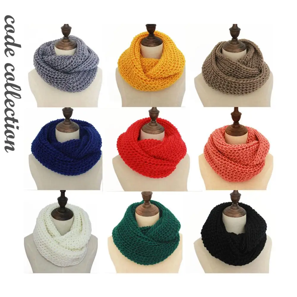 Nueva bufanda de invierno de moda, bufandas tejidas, calentador, anillo de ganchillo para mujer, bufandas de bucle español para mujer - AliExpress Accesorios para ropa