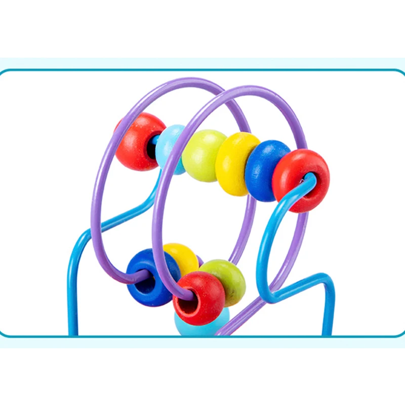 Детские математические игрушки, развивающие деревянные игрушки, круги из бусин, проволока, лабиринт, американские горки для детей, для мальчиков и девочек, Abacus, круглая игрушка, игрушки Монтессори