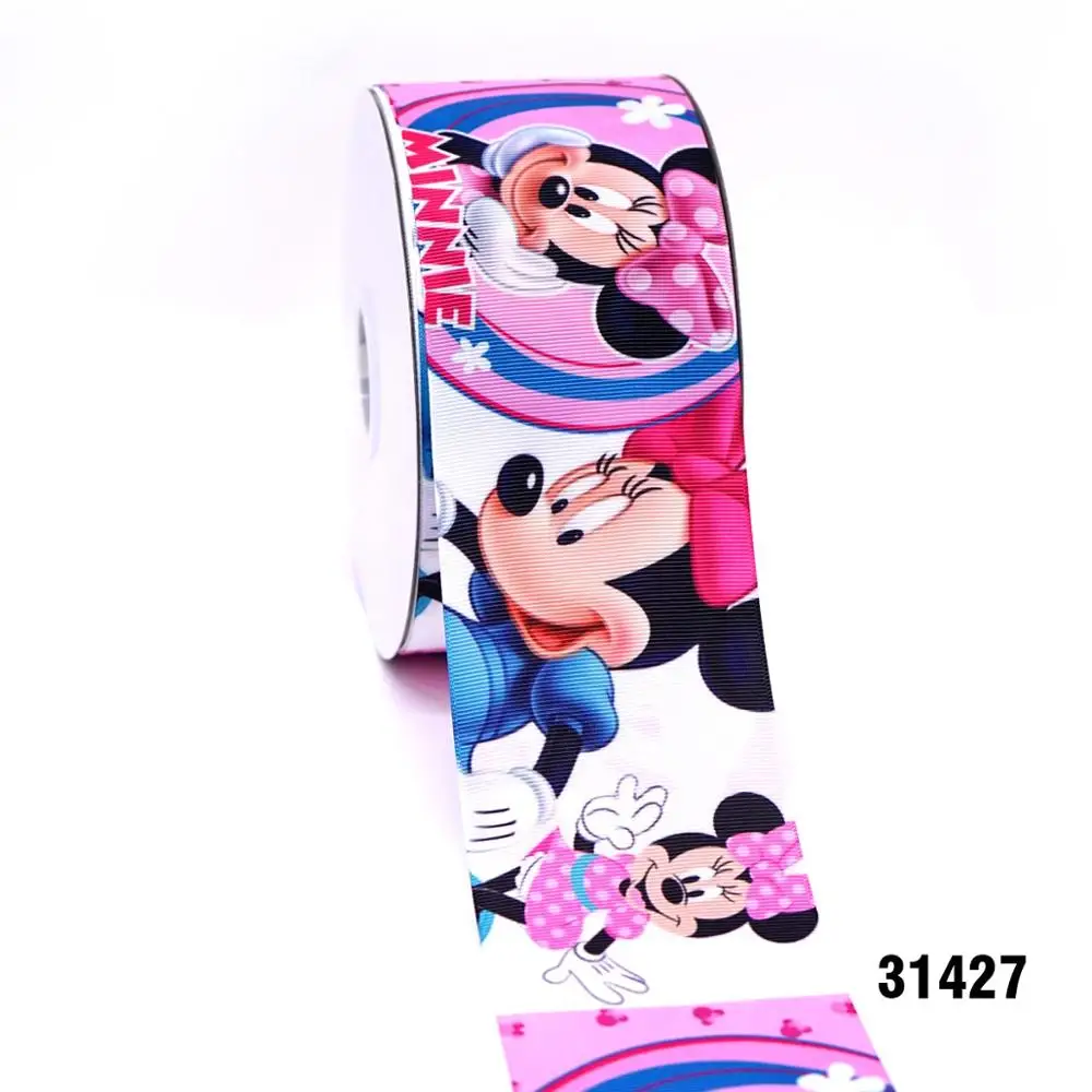 31427 50 ярдов в размер мультфильм ленты напечатанные grosgrain ленты 30885 - Цвет: 31427
