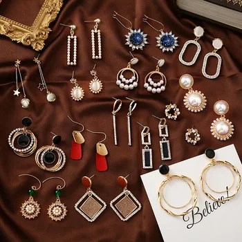 

30 Pairs/lot simple cute women jewelry earrings wholesale 201107-60