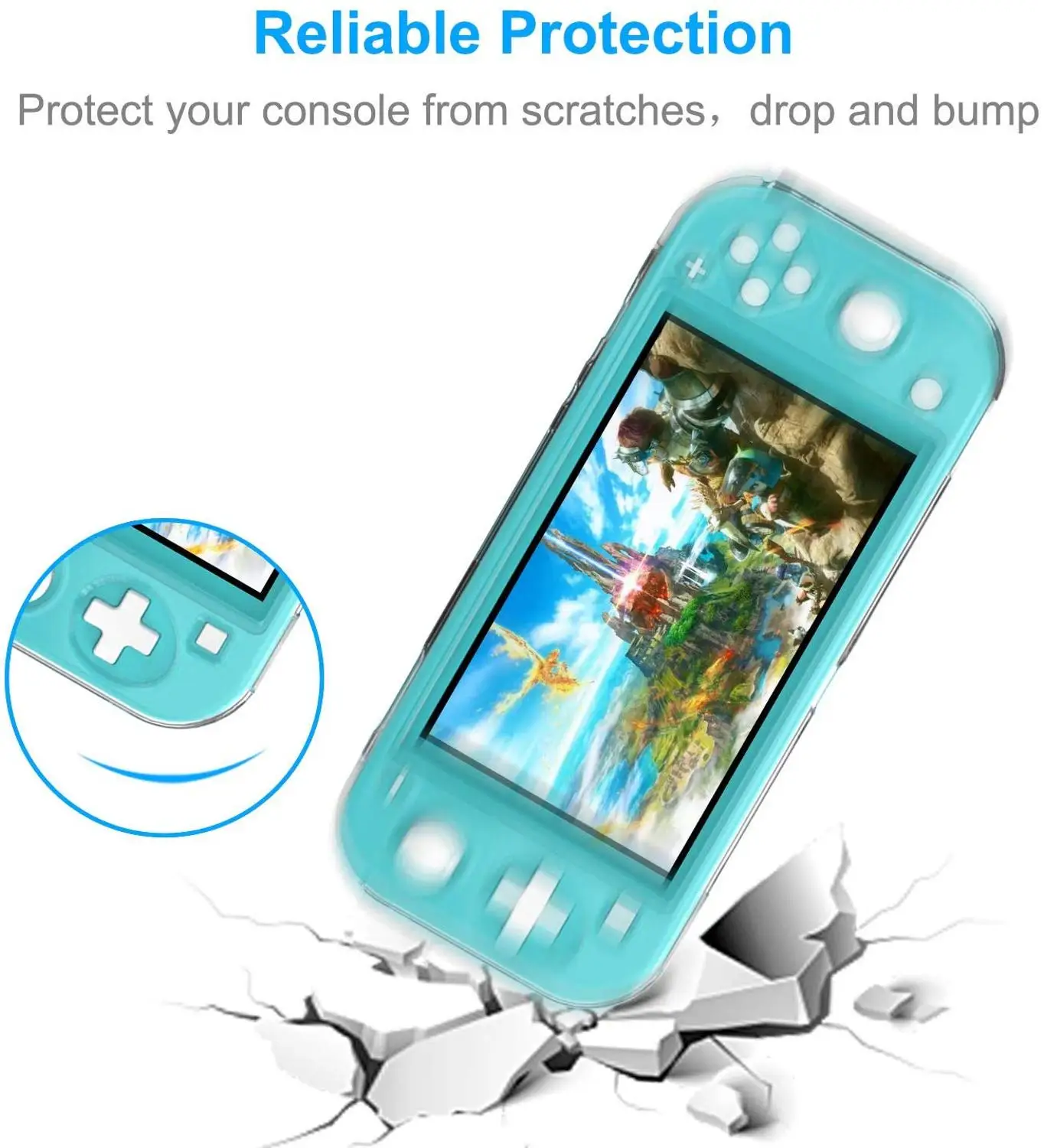 Защитный чехол с кристаллами для nintendo Switch Lite NS Mini консольный чехол s жесткая прозрачная задняя крышка для Switch Lite Joy-cons