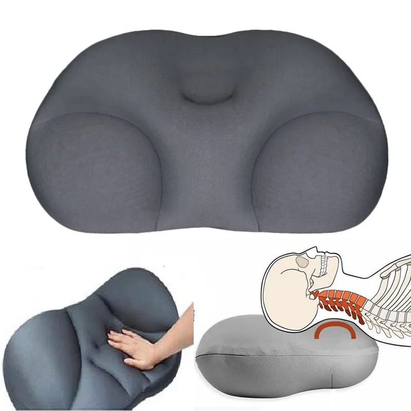 

3D Neck Micro Airball Pillow Deep Sleep Addiction Head Rest Air Cushion Pressure Relief Pillows Gift Washable PillowCase Covers