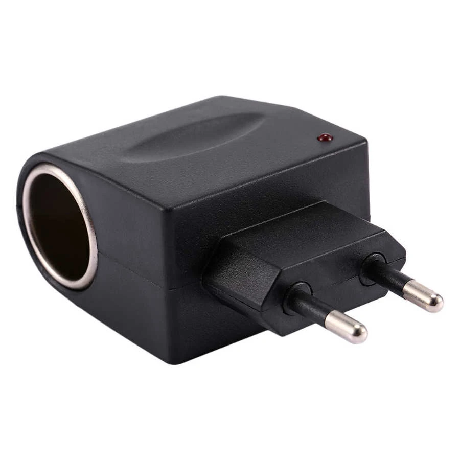 Adaptador de CA para mechero de coche, enchufe europeo y estadounidense, mechero eléctrico de 220V CA, alimentación de pared a 12V CC, cargador de coche, encendedor de cigarros|Cargadores| - AliExpress