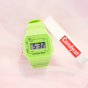 

Candy Color Children's Watch Fashion Digital Watches Square Dial Silicone Strap Sport Clock Kids Watches relogio infantil