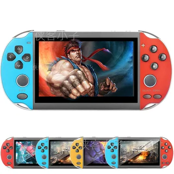 

X7 Upgrade Version 8g Double Rocker Handheld Game Console 4.3-Inch Celebrity Style Red and Blue Handheld