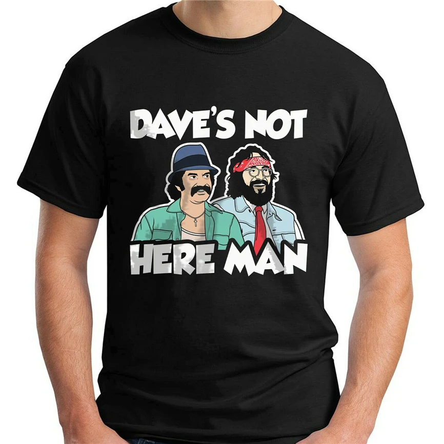 Cheech And Chong Dave'S Not Here Man черная футболка Размер S-3XL Бесплатная доставка легкая |