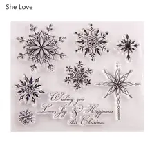She Love Snowflower прозрачный чистый силикон штампы для DIY Скрапбукинг фото украшение для альбома прозрачный штамп ремесла