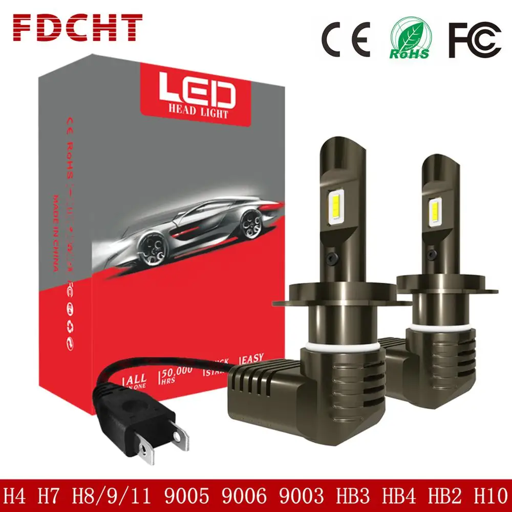 

FDCHT turbo h7 h4 h11 h1 hb4 h3 super led car light headlight bulb hb3 h8 9006 9005 h9 h10 automotivo lamps 12v 6000k 360 canbus