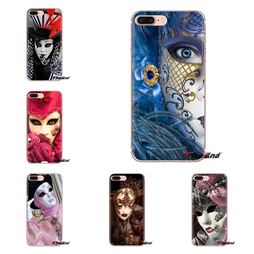 For HTC U11 One M7 M8 A9 M9 M10 E9 Desire 630 530 626 628 816 820 Motorola G G2 G3 TPU Case Cover Stunning Venice Carnivale Mask | Мобильные