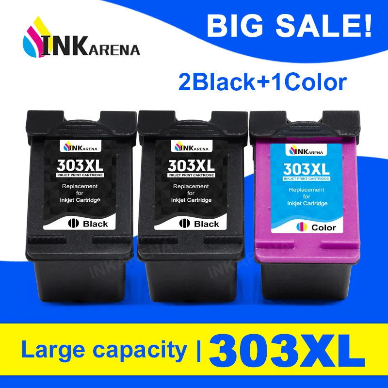 Inkarena For Hp 303 303xl Replacement Ink Cartridge Compatible For