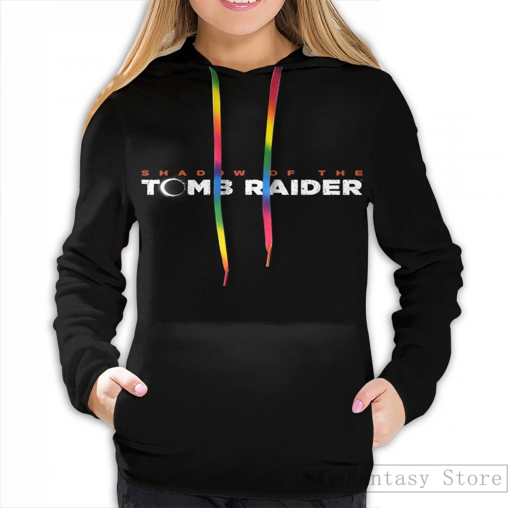 Мужские толстовки, свитшоты для женщин funny SHADOW OF THE TOMB RAIDER [White] Повседневная Толстовка с принтом