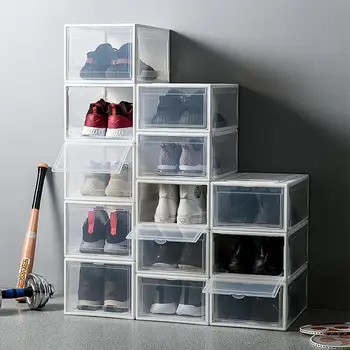 

Transparent Shoe Rack Multi-Purpose Thicken Dust-Proof Storage Box for Toy Socks Sneaker