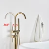 Floor Standing Bathtub Faucet Single Handle Mixer Tap 360° Rotation Spout Shower Faucets With ABS Handshower Bathroom Shower Tap 3