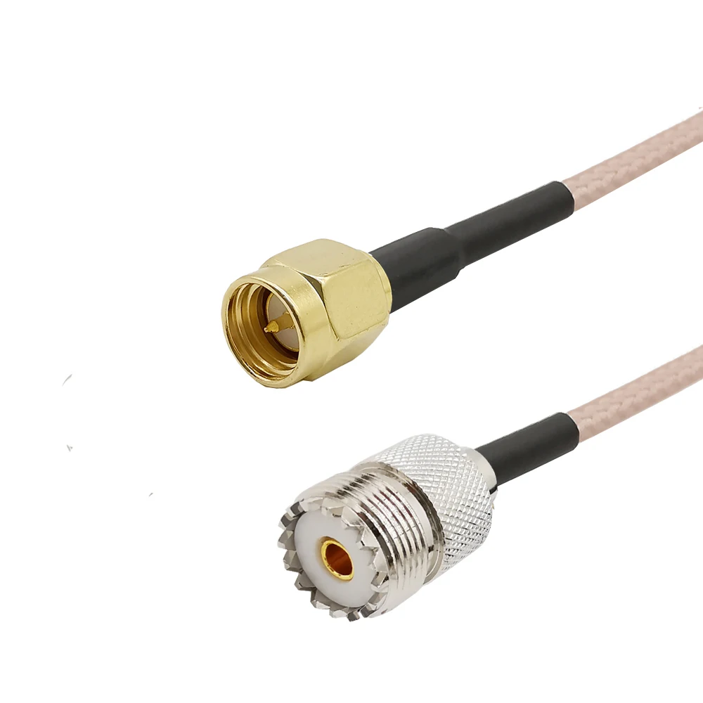 1-20 м SMA штекер к UHF гнездо SO239 RG316D двойной щит серебристый ручной радиокабель для